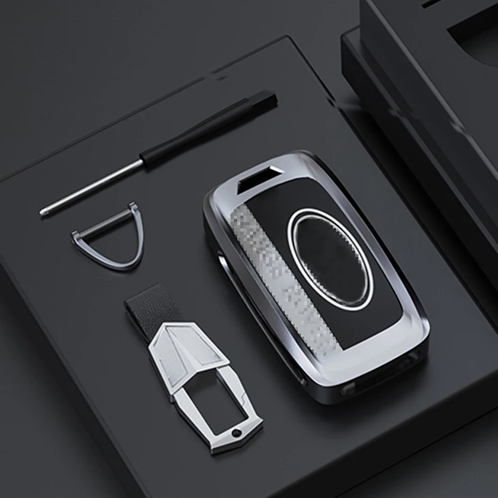 Copertura chiave dell'automobile della cassa chiave dell'automobile della lega di zinco per Land Rover Range Rover Evoque Freelander 2 Discovery 3 4 Key Case Shell - H5984090414fa4bbfa56bdc5f9e0510dfO