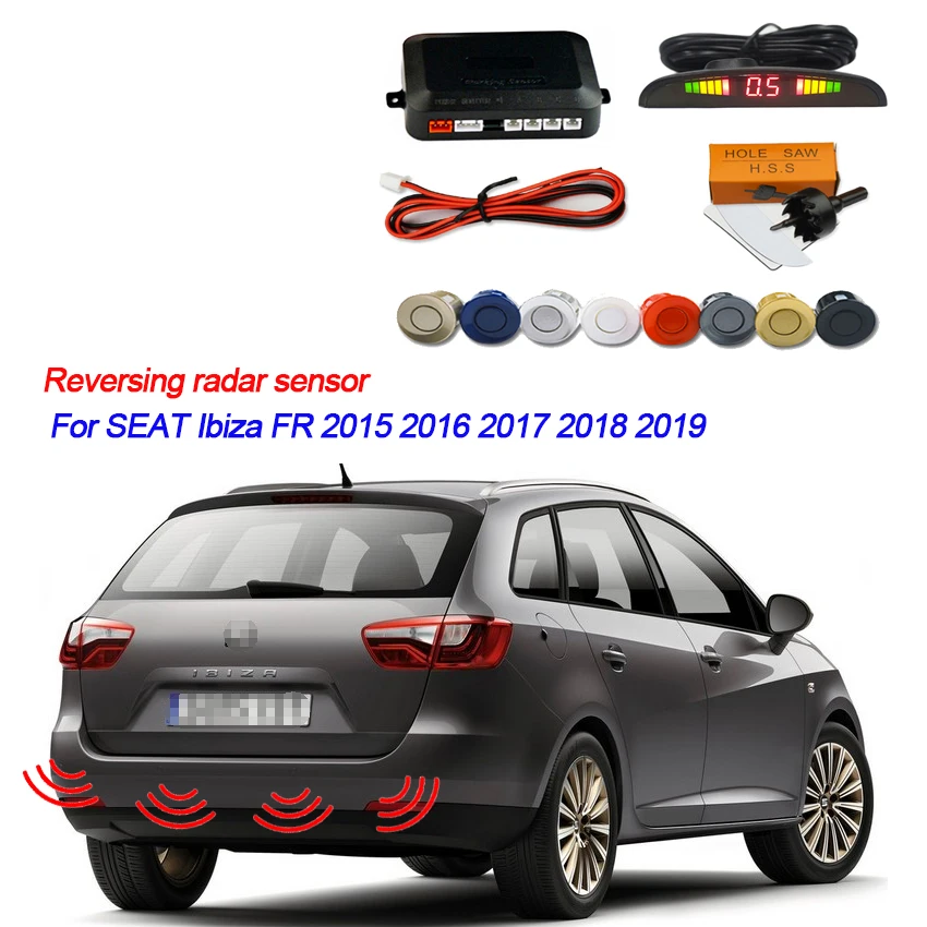 

Parking sensor LED display For SEAT Ibiza FR 2015 2016 2017 2018 2019 Detects the distance of rear objects safely