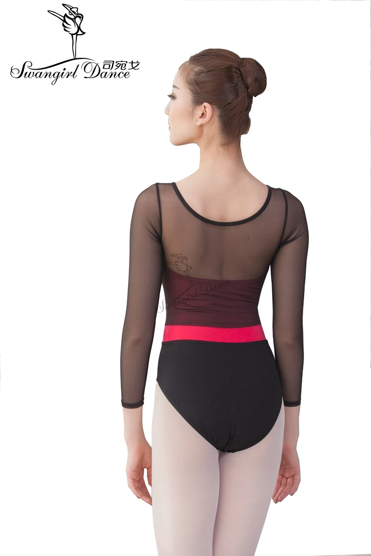 Dansgirl Women Long Sleeve Ballet Dance Gymnastic Bodysuit Hoodie Unitard Black 