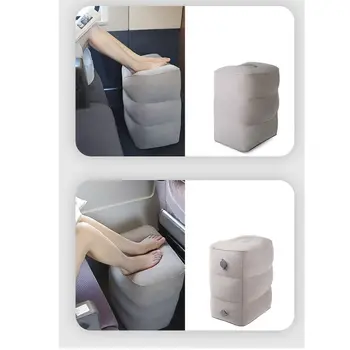 

1 Pc Multifunction Inflatable Travel Footrest Pillow Foot Leg Rest Travel Pillow for Airplane Vehicle Car Interior Accessories