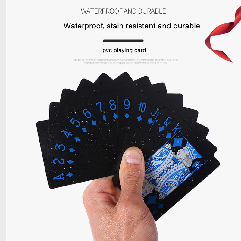 Игральные карты водонепроницаемый мини карманный черный набор для покера черный алмаз покер карты горячий подарок Волшебные Вечерние игральные карты с коробкой