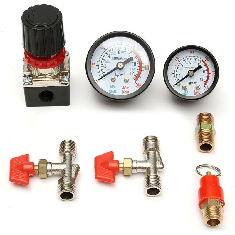 

High Quality 95-125PSI Air Compressor Pressure Switch Control Valve Manifold Regulator Gauges