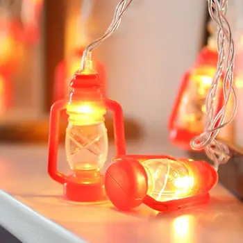 

Retro Kerosene Light String Battery Powered Baron Lantern LED Barn Light Garland Strung Indoor Room Party Kerosene Decoration