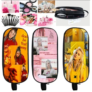 

Makeup Bag Billie Eilish Pencil Case Bag Mochila 3d Print Double Zipper Pencil Box Kpop for Kids School Supplies Cosmetic Box