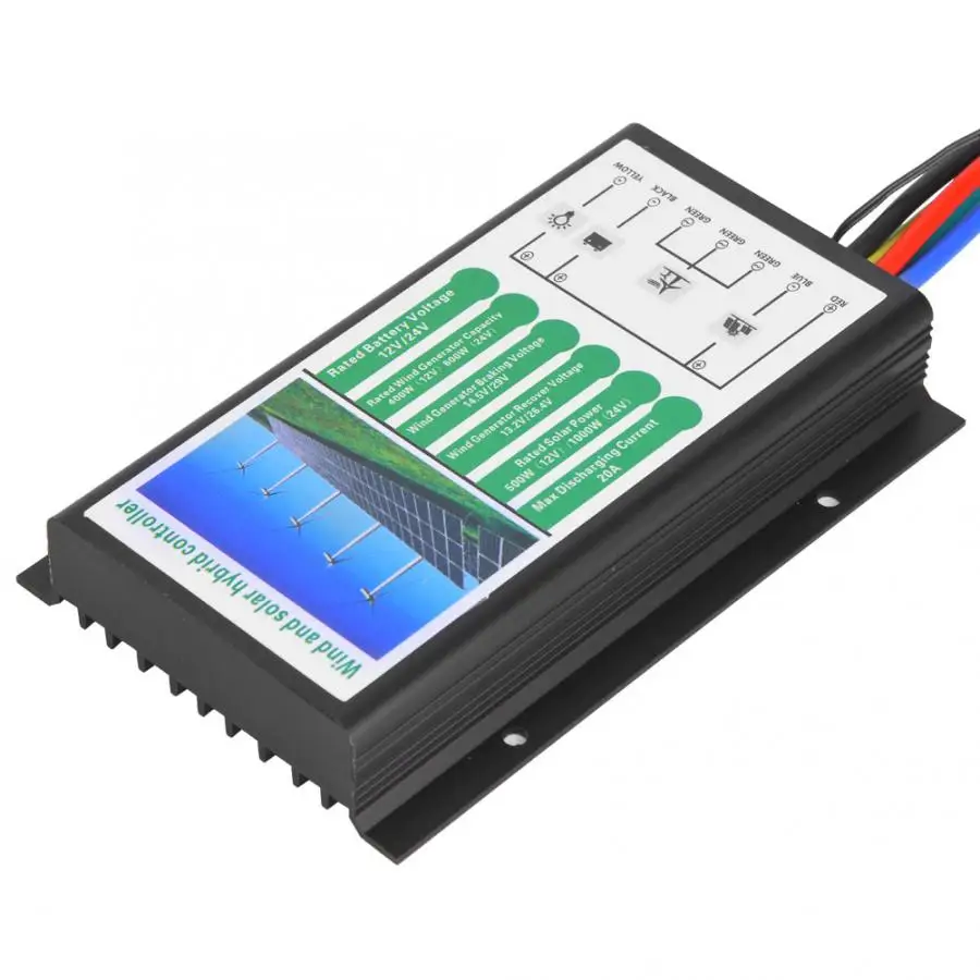 

Wind Solar Hybrid Charge Generator Controller High Reliability IP67 Protection Electrical Supplies 20A Controling Tool