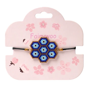 

FAIRYWOO Miyuki Bracelet Blue Evil Eye Brecelet For Women Luxury Gift Friendship Bracelets Bangles Jewelry Accessories Wholesale