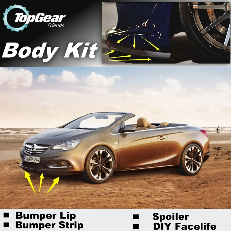 Дефлектор губ для бампера дефлектор Opel Cascada Buick Vauxhall Holden Cabrio передний спойлер