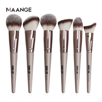 

MAANGE 6 Pcs Makeup Brushes Set Foundation Blush Powder Concealer Blending Make Up Brush Soft Large Facial Beauty Cosmetic Tools