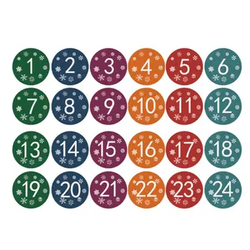 

24pcs/set Christmas Series Advent Calendar Filling Candy Bag Stickers Clips Bags 67JB