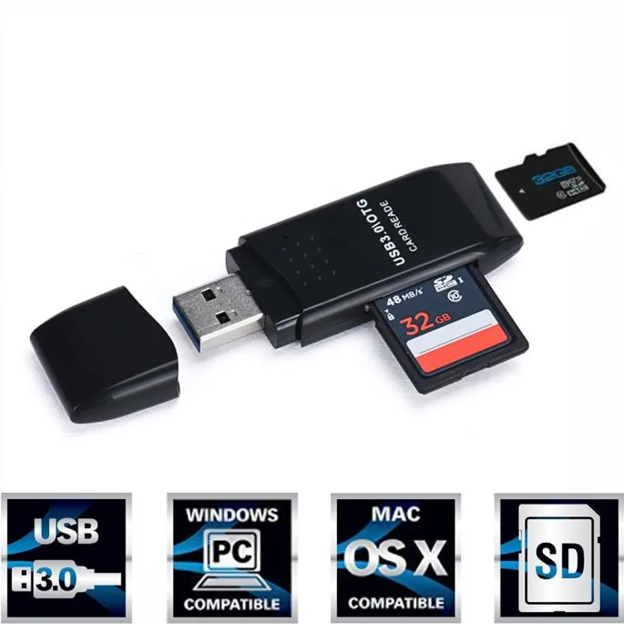 Мини 5 Гбит/с супер Высокоскоростной USB 3,0 Micro SD/SDXC TF кардридер адаптер для ПК WIN 7/8/10/Mac OS Pro ноутбук компьютер