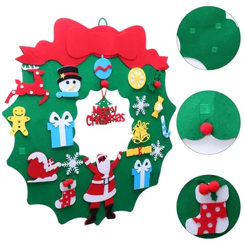 

1Pc Handcraft Creative DIY Christmas Party Prop Decor Pendant Felt Tree for Bar Home Hotel Office