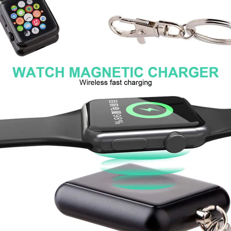 

Portable Wireless Charger for iWatch 1 2 3 4 Mini KeyChain Charger for Apple Watch Wireless Charger