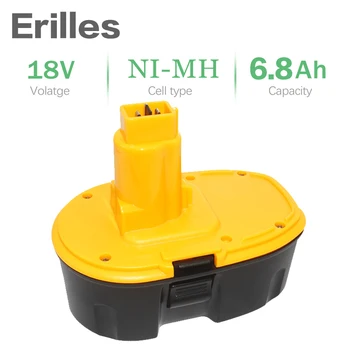 

18V 6.8Ah 6800mah Rechargeable Ni-MH Battery Portable Replacement Battery Backup Battery For Dewalt DC9096 Electric Power Tool