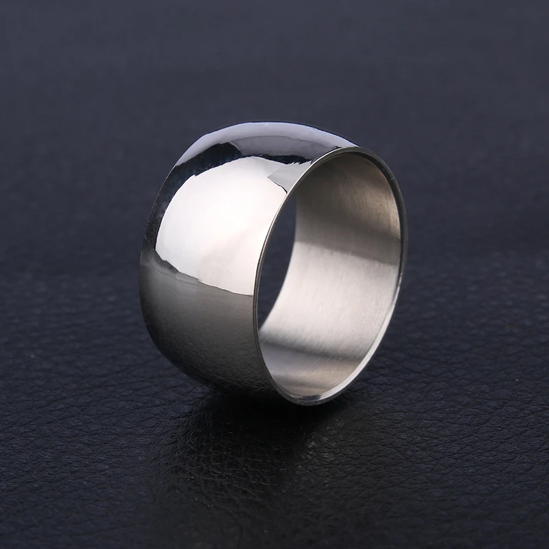 Men's Titanium Steel Ring 12 mm wide Spherical Wedding Jewelry men and women wedding rings,couple rings,finger rings,jewelry rings,ring jewelry