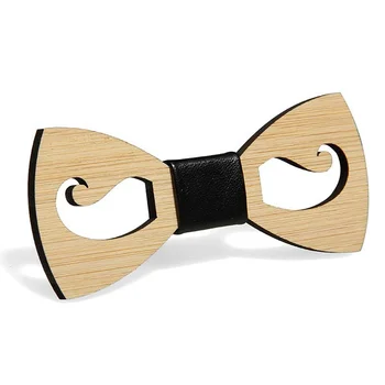 

Mens Bow Tie Accessory Wedding Party Christmas Gifts Bamboo Wood Bowtie Neck Wear for Men Women cravat Bearded