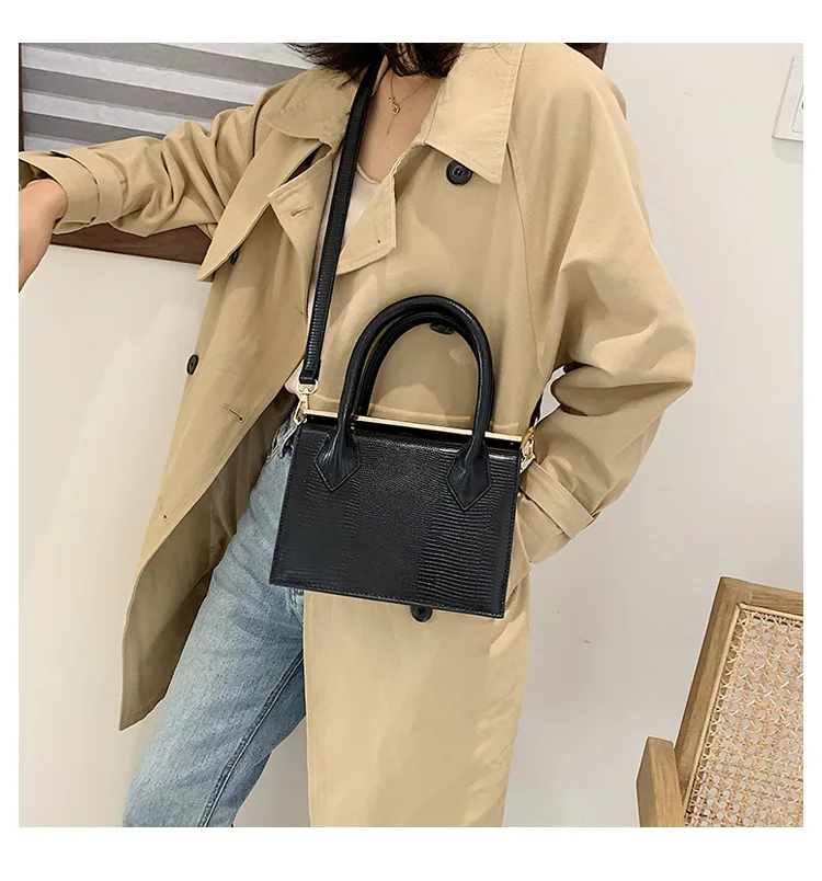 Женская сумка через плечо, новинка, брендовая дизайнерская женская маленькая квадратная сумка-тоут, модная женская сумка с рисунком ящерицы, сумка на плечо