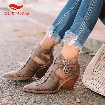 

JOUIR New Fashion 2020 Wholesale Gladiator Pumps Woman Shoes Chunky High Heels Zipper Summer Shoes Women Pumps Female