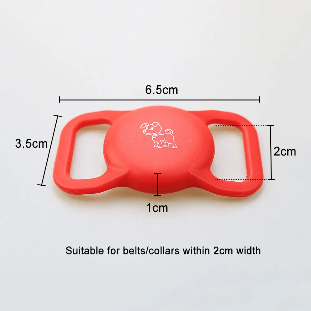 Silicone Pet Protective Case GPS Finder Dog Cat Collar Loop For Apple Airtags Locator Tracker Anti-lost