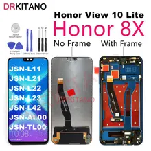 Для huawei Honor 8X ЖК-дисплей, сенсорный экран с рамкой Honor View 10 Lite, дисплей Honor 8X, ЖК-JSN-L21 L22 L23 L42 LX1