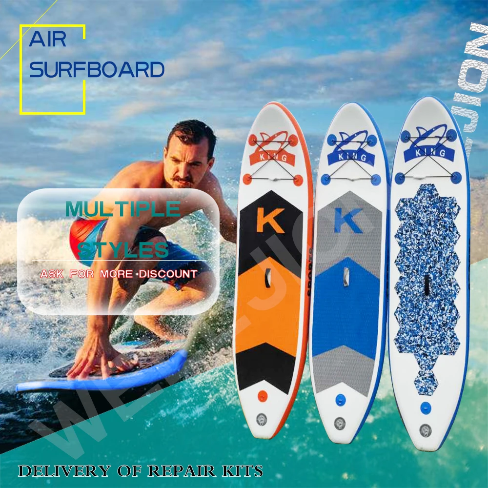 

9.6' Ft Sup Inflatable Surfboard Stand-Up Paddle Board Set Float Longboard For Adult