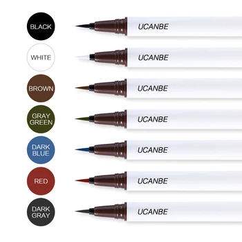 

UCANBE 7 Colors Green White Matte Liquid Eyeliner Pencil Ultra-fine Tip Eye Liner Pen Makeup Waterproof Long Lasting Eyeliner