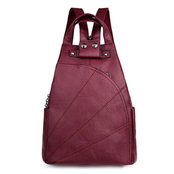 

2019 Fashion Women Anti-theft Backpacks For school Ladies Vintage Leather Chest Bag Female Travel Shoulder Bag Free Shipping Sac