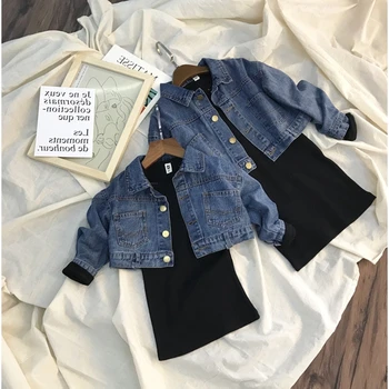 

Fahsion Kids Girls Denim Jacket + Dress