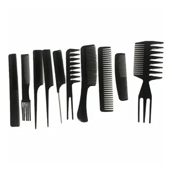 

Hot 10-Piece Hairdressing Comb Eco-Friendly Plastic Rapid Modeling Anti-Static Massage Comb Straight Hair Tool