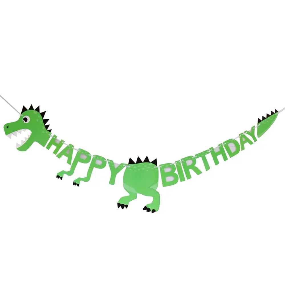 

Fowecelt Multiple Themes Baby Shower Banner Happy Birthday Decoration Party Anniversaire Dinosaure for Children/Baby/Adult