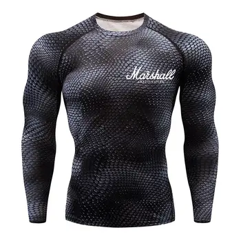 

3D Quick Dry Rashgard Running Shirt Men Long Sleeve Compression Shirt Gym T Shirt Fitness Top Sport Shirt Men Soccer Jersey