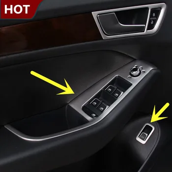 

For Audi Q5 Inner Door Armrest Window Lift Switch Button Cover Trim 2012-2016
