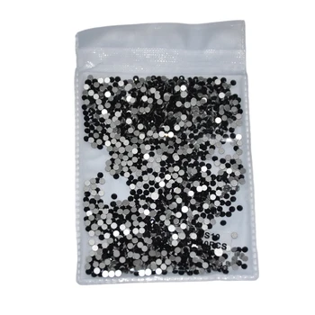 

1440Pcs Black Color Nail Rhinestones 3D Nail Art Crystal Rhinestones for Nails Design Gems Strass Nail Art Decorations