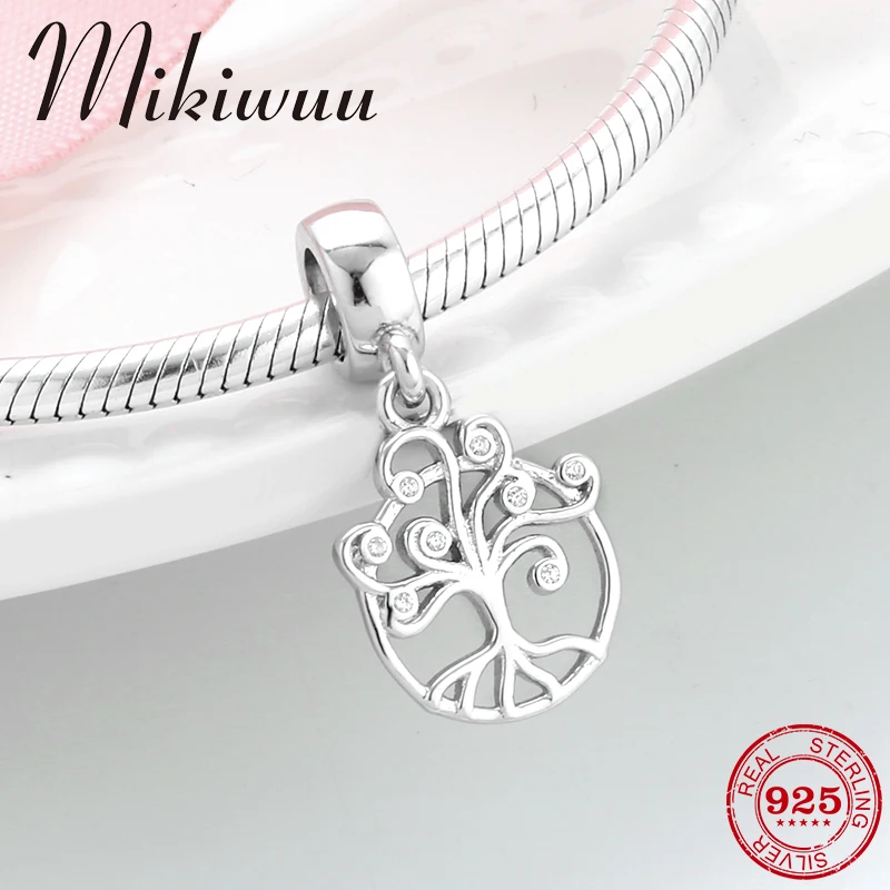 Новый искусственный Серебряный кулон с изображением дерева жизни из фианита