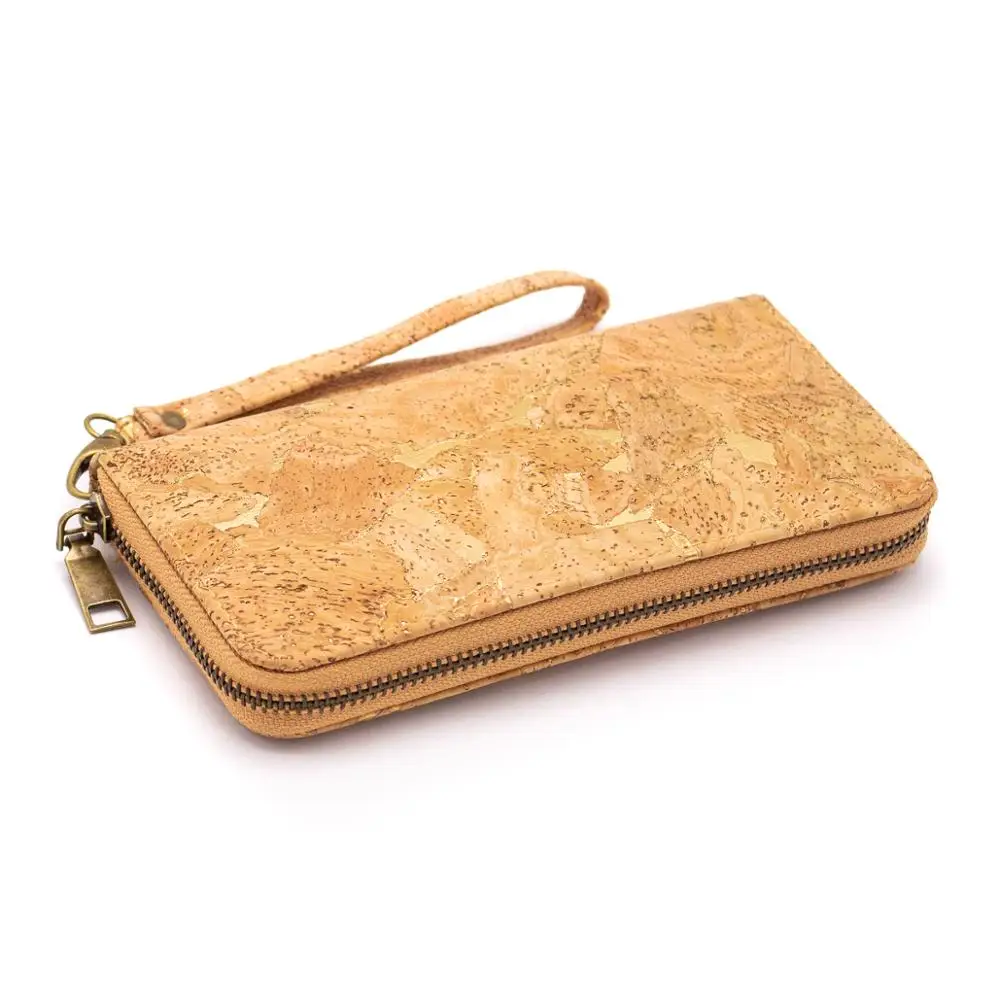 Кошелек на молнии с золотыми деталями, натуральная эко-веганская Женская Bag-324-E
