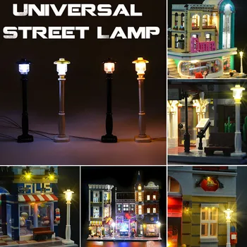 

Lego Street Light Building Block Lego Brick Street View LED Lego Creator Expert House DIY Toys Children Construction