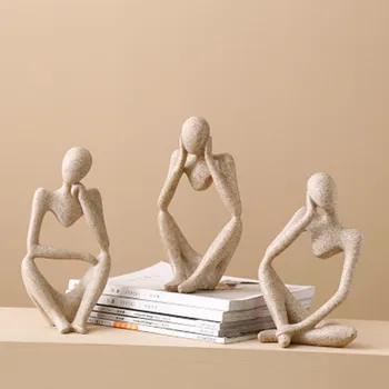 

Abstract Character Decoration North European Creative Home Ornament Drawing Room Office Sandstone Decor gift statue A605