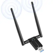 HOT!Wireless USB WiFi Adapter Wireless Network Card With Dual 5dBi Antennas 1200Mbps 2.4G/5G WiFi USB Computer Network Adapter