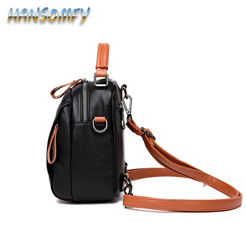 Натуральная кожа, дизайнерский рюкзак для женщин, черный школьный рюкзак для девочек, маленькие сумки через плечо, Женский мини рюкзак, CY-84