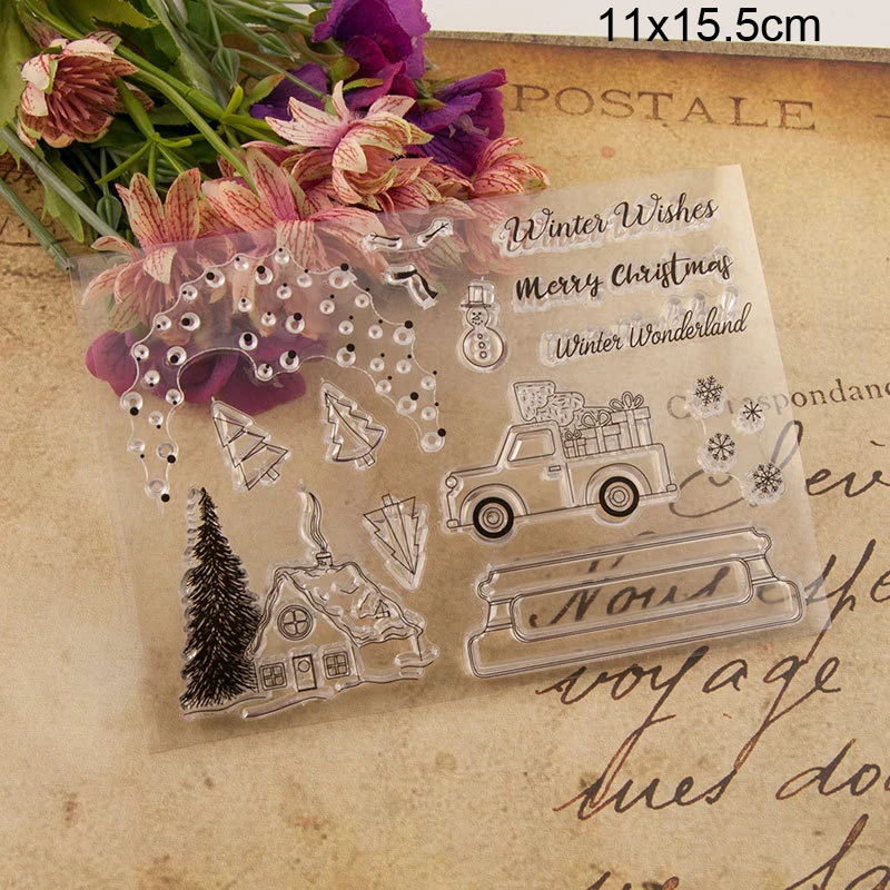 Winter Wishes Car Clear Stamps 03