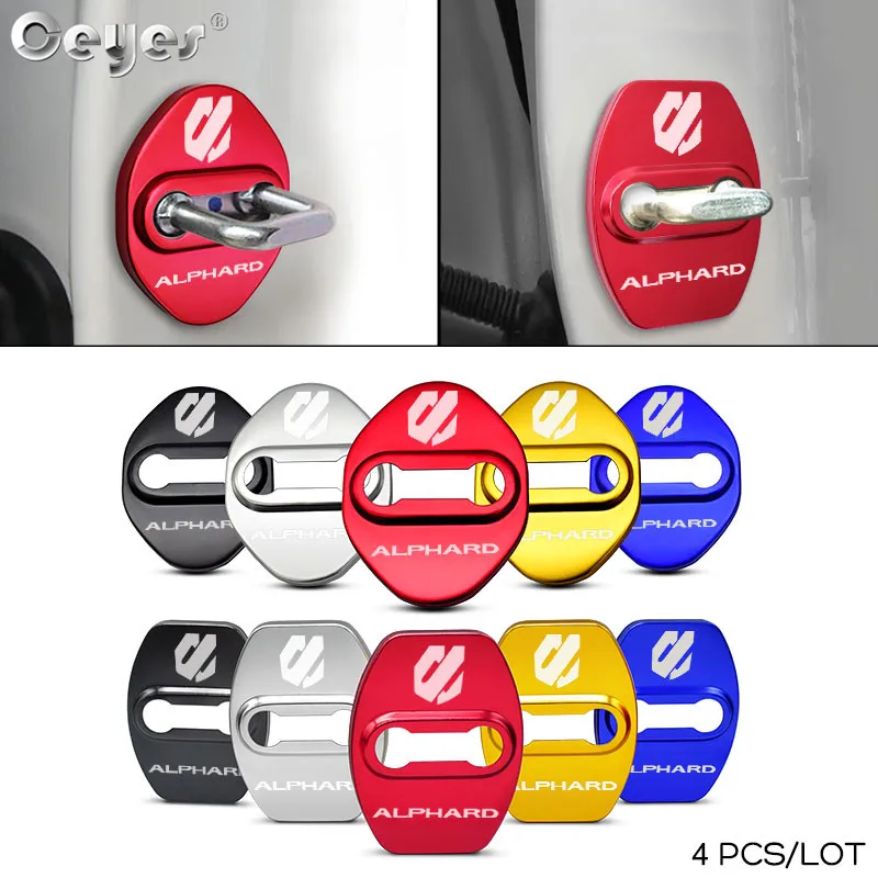 Ceyes стайлинга автомобилей крышка замка автомобильной двери чехол для Toyota Alphard