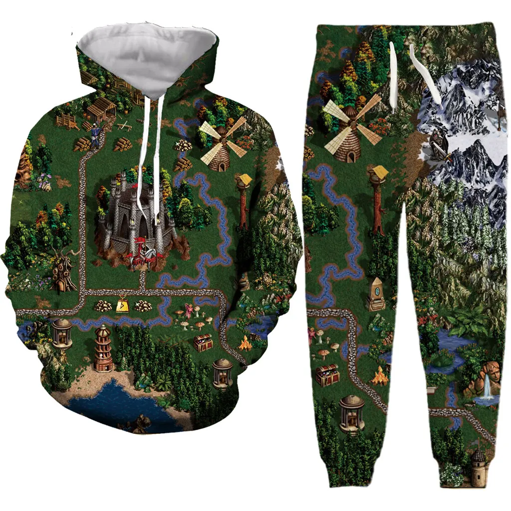 Heroes of might and magic 3-sudaderas con capucha/pantalones/chándal con estampado 3D