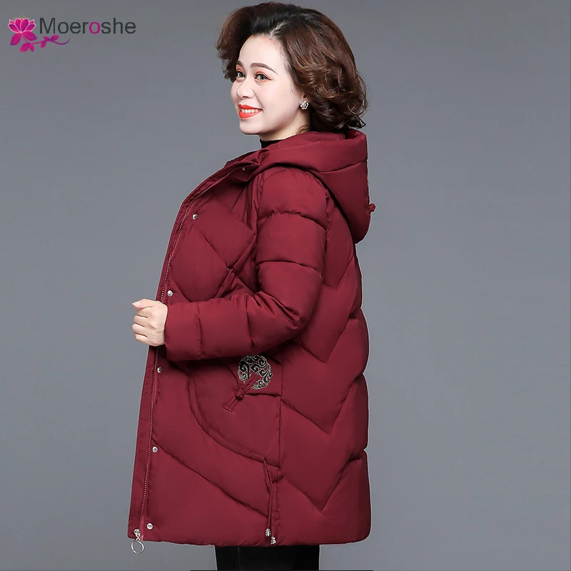 Пуховик женский зимний с хлопковой подкладкой капюшоном размеры 5XL 6X | Женская