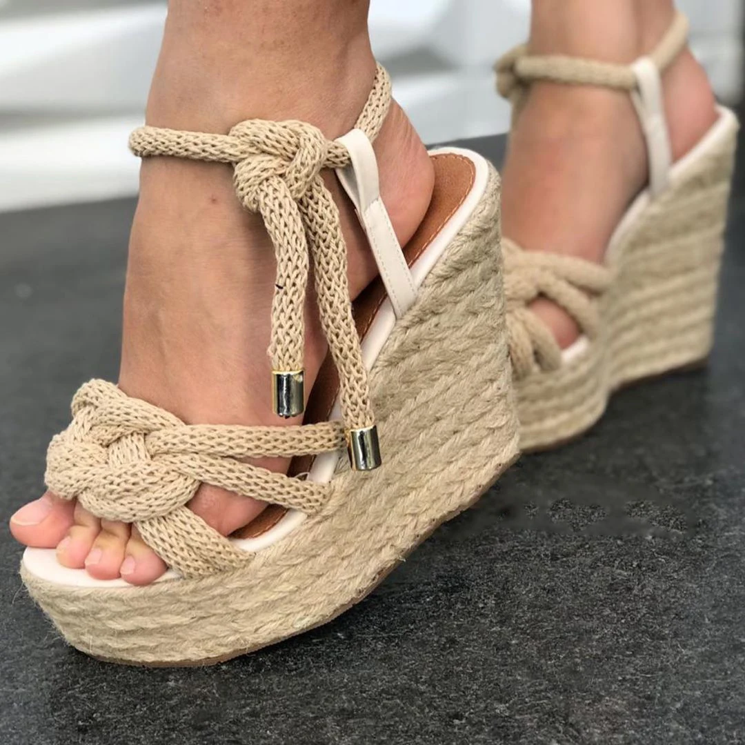 

Litthing 2020 Women Summer Sandals Female Lace-up Platform High Heel Sandals Fashion Ankle Strap Open Toe Ladies Shoes