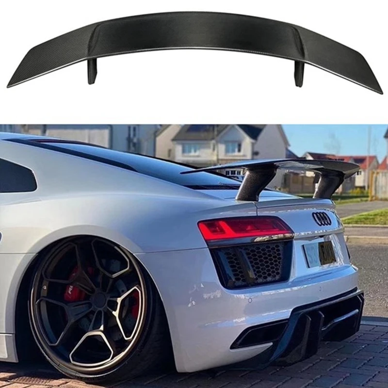 

For Audi R8 V10 Coupe 2016-2019 high quality Carbon Fiber rear boot Wing Spoiler Rear Roof Spoiler Wing Trunk Lip Boot Cover