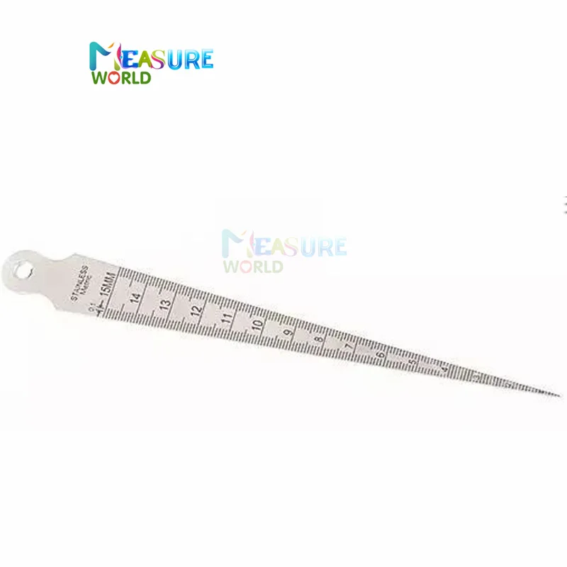 1pc Stainless Steel Taper Gauge Inch/ Metric 0-15mm Welding Gauge Gage Test Ulnar Ruler Welder Inspection Measuring Tools
