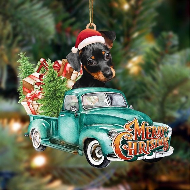 Dog Christmas Tree Pendant Santa Christmas Decorations For Tree Christmas New Year Home Decor Елочные Игрушки На Елку