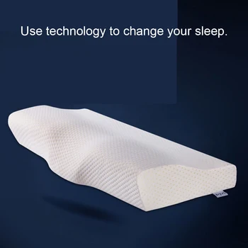 

Space Memory Cotton Pillow Bedding Neck Slow Rebound Memory Cotton Butterfly Shape Pure White Pillow Health Cervical Vertebra