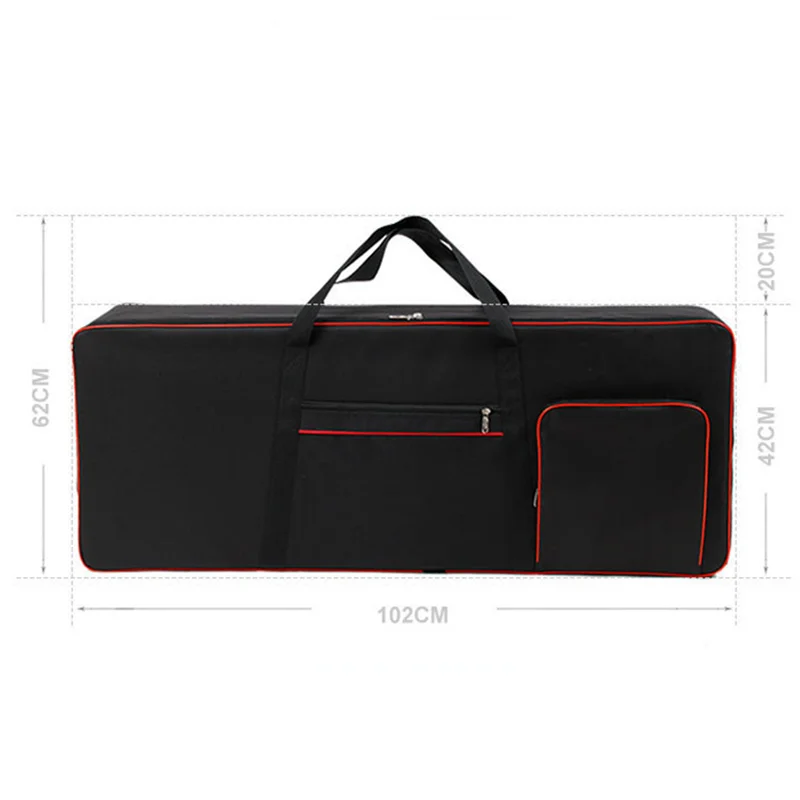 61 Key Keyboard Gig Bag Case,Portable Durable Keyboard Piano Waterproof 600D Oxford Cloth with 10mm Cotton Padded Case Gig Bag 6