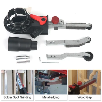 

Tungfull Sander Machine Sanding Belt Adapter Head Convert With Sanding Belts For Electric Angle Grinder Woodworking Tools