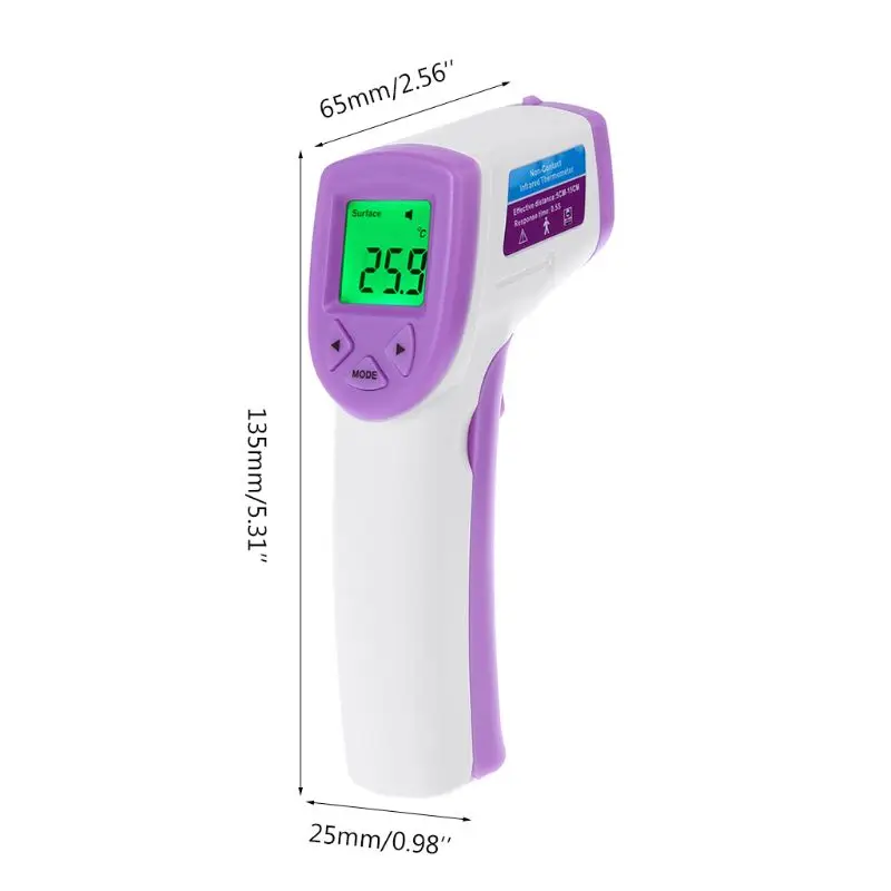 Электронный Детский Взрослый Цифровой термометр инфракрасный Лоб тела Бесконтактный температурный пистолет